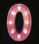 LED Marquee Letter Light Sign Wooden Pink (O) 25cm