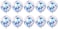 Nellnissa - Nellnissa 10Pcs Latex Confetti Ballon Wedding Decoration Party Supplies(Round Blue)