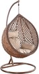 Vital Outdoor Comfortable Swing Chair Nordic Home Balcony Hanging Basket Wicker Chair Swing Leisure Bird's Nest Adult Hanging Chair For Terrace Balcony Garden (Brown)