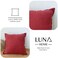 Luna Home 1 Piece 50*50cm Size, 100% Linen Cushion Cover, Solid Wine Red