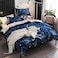 GOLDEN HOME  6-Piece Queen Size Duvet Cover Set, 1 Duvet Cover + 1 Fitted Sheet + 4 Pillow Cases, Microfibre, Muesli