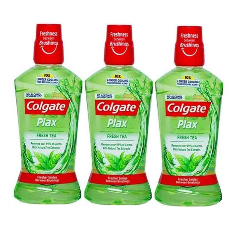 Buy COLGATE PLAX FRESH TEA MOUTHWASH 250MLX3 in Kuwait