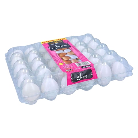 Buy Jenan Small White And Brown Small Eggs 30 PCS in UAE