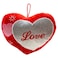 Valentine Heart Love Glitter Cushion 30x24cm