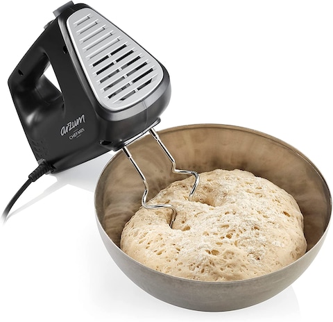 ARZUM CHEFMIX Hand MIXER​ 400W 5 Speed, Stainless steel , For Mixing , Whipping, Kneading, Black, 3 Years Warranty