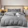 Deals For Less Luna Home Premium Quality Basic Queen/Double Size 6 Pieces, Duvet Cover Set, Dark Gray