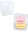 Markq Clear Favor Boxes 12x12x14 cm, 12 pcs PVC Transparent Box for Gifts Macaron Cupcake Candy Cookies Ornament Gifts Wedding Party Baby Shower (Gold Base)