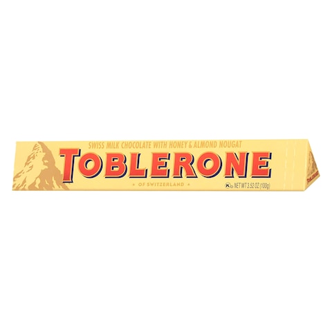 Toblerone Swiss Honey With Almond Nougat Milk Chocolate 100G