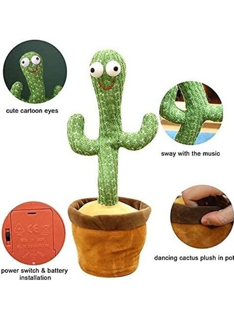 Dancing Cactus Plush Stuffed Toy with Music