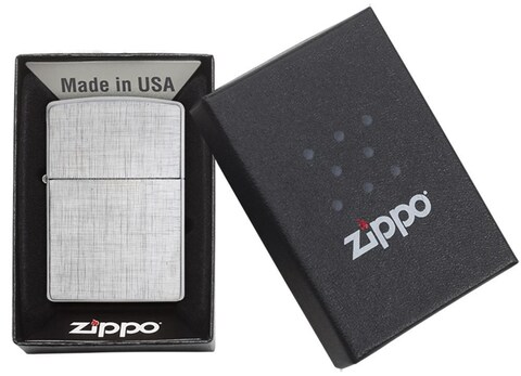 Zippo 28181 Classic Linen Weave Chrome Windproof Lighter