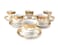 12 Pieces Cup and Saucer Set 180 ml White-Gold
