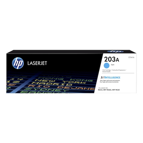 HP 203A Cyan Original LaserJet Toner Cartridge   CF541A