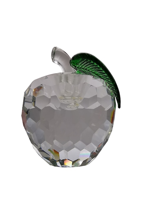 Crystal Apple Paperweight, Art Glass Apple Collectible Figurines Best for Lucky Christmas Eve Gifts/Great Wedding Decor Gifts