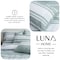 Luna Home King Size 6 Pieces, Green Stripe Design Duvet Cover Set