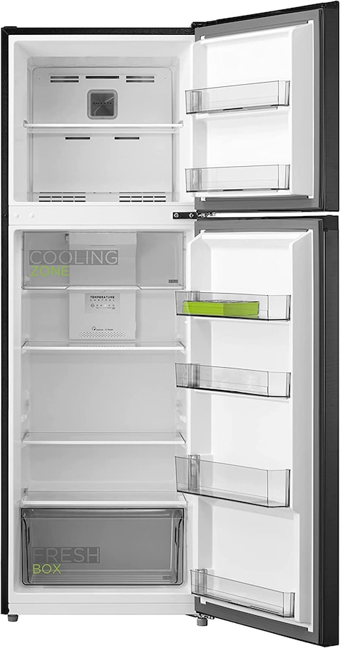 Midea 266L Net Capacity Top Mounted Frost Free Refrigerator, Dark Steel, MDRT390MTE28