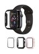 Fitme 3-Piece Screen Protector Set For Apple Watch 44mm, Black/Rose Gold/Clear