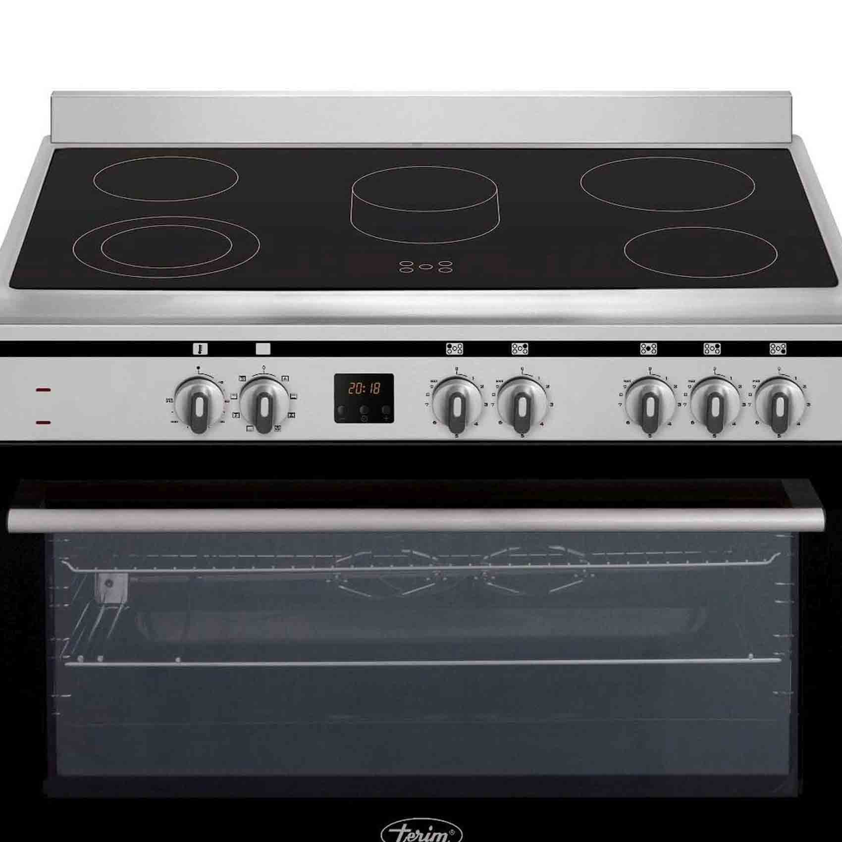 Terim Electric Cooker TERVC96ST Silver/Black 90x60cm