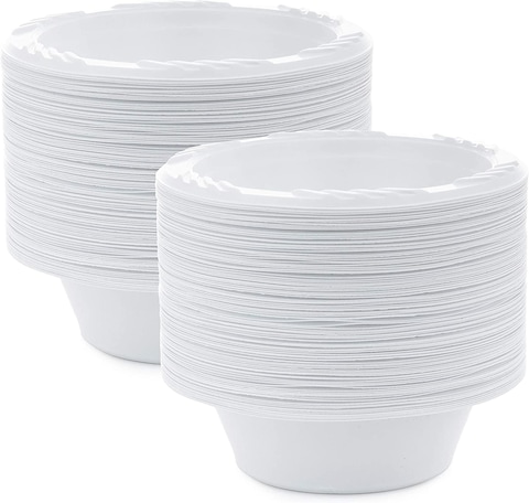 Lavish 200-Pack 8oz &amp; 12oz Heavy Duty Disposable Plastic Bowls Each 100 Units