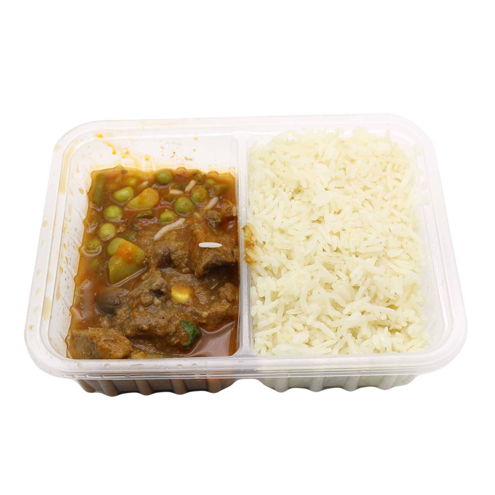 Beef Stew Rice And Mix Vegetables