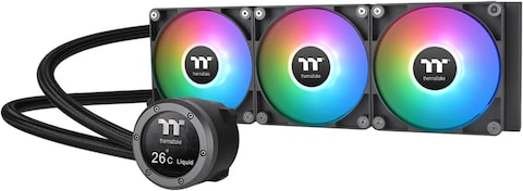 Thermaltake Th360 V2 Ultra ARGB Sync/Alo Liquid Cooler/ARGB Fan 120 * 3/PWM 500~1500Rpm/Water Block 2.1&quot; Lcd/Black, Cl-W384-Pl12Sw-A