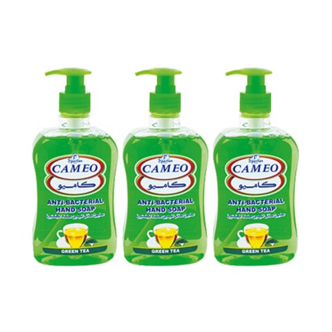 Cameo Anti-Bacterial Green Tea Hand Soap 500ml x Pack of 3