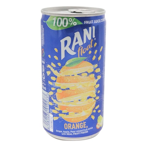 Rani Float Orange Can No Added Sugar 100% Fruit Juice 180ml