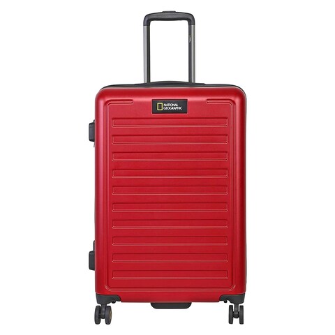 National Geographic Cruise 4 Wheel Hard Casing Luggage Trolley 79cm Burgundy