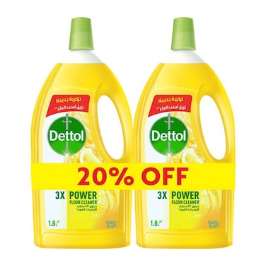 منظف ديتول متعدد الاغراض برائحة الليمون - 1.8 لتر - قطعتين