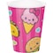 Creative Converting- Junk Food Fun Cups 9oz 8pcs&lt; &gt;Multicolor&lt; &gt;