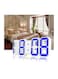 Generic Digital LED Alarm Clock White/Blue 22X5X10Centimeter