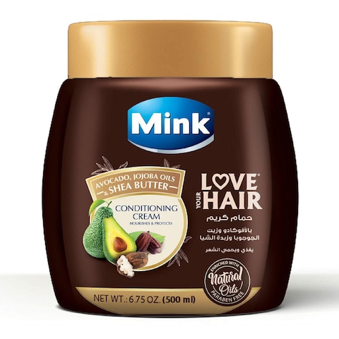 Buy Mink Hair Conditioning Cream with Avocado and Shea Butter - 500 ml in Egypt