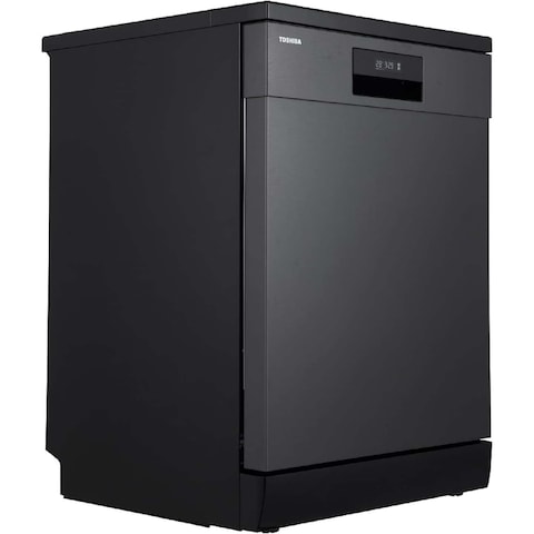 Toshiba 15 Place Settings, 3 Layer basket, Origin Inverter, 8 Programmes, 4 Functions Dishwasher Black DW-15F3ME(BS)