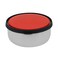 RAJ STEEL STORAGE BOWL WITH RED PLASTIC LID -16 CM