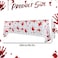 Uaejj Halloween Decorations, Scary Party Decoration Set, Bloody Halloween Party Supplies Include Bloody Handprint Stickers Banner Bloody Tablecloth, (B-Tablecloth)