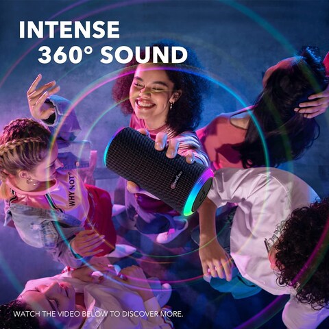 Soundcore Anker Flare 2 Bluetooth Speaker, With Ipx7 Waterproof Protection And 360&deg; Sound For Backyard And Beach Party, 20W Wireless Speaker With Partycast, Eq Adjustment, And 12-Hour Playtime