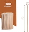 Vsell24 300Pcs Individually Wrapped Wooden Coffee Stirrers, Dispoable Hot Cold Drinking Beverage Stir Sticks Ice Cream Lolly Popsicle Sticks Bar Cafe Or Home Use