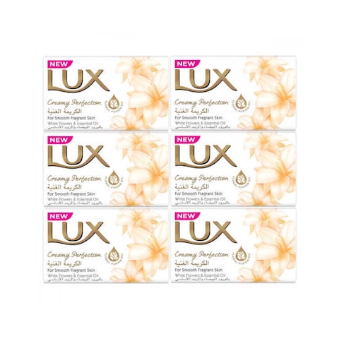 Lux Creamy Perfection Bar Soap 120g x Pack of 6