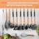 Generic-Kitchen Utensils Set 11Pcs Silicone Non-stick Cooking Utensils Set with Gift S Shaped Metal Hook Silica Gel Utensil Wooden Handle Kitchenware Set