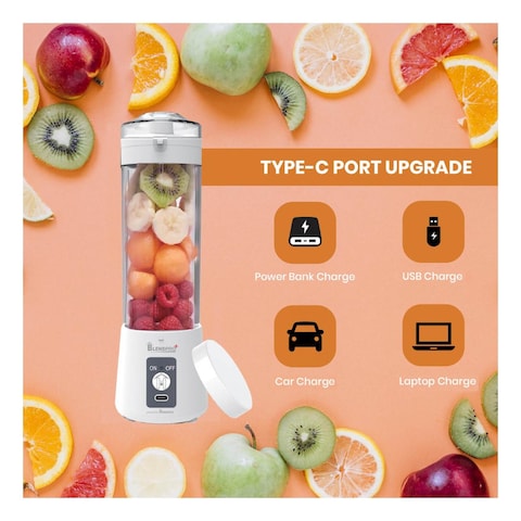HomePro BlendPro Plus Electric USB-C Port Juicer Blender White 400ml