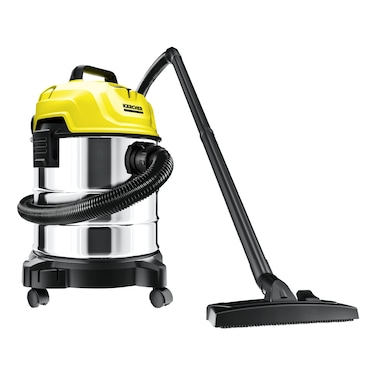 Karcher Classic Wet and Dry Drum Vacuum Cleaner WD 1s, 18 L, 1300 W, Yellow, Foam Filter