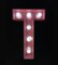 LED Marquee Letter Light Sign Wooden Pink (T) 25cm