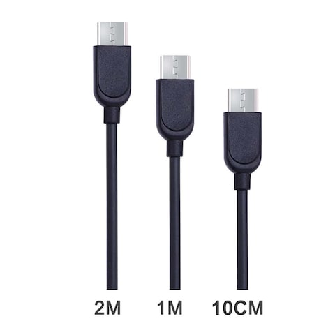 L&#39;avvento MP027 - 3 Pack Micro USB Cable - 2M - 1M - 10CM - Blue
