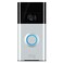 Ring Wi-Fi Enabled Video Doorbell Black Silver
