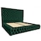 In House Valencia Velvet Bed Frame - Single - 200x120 cm - Dark Green