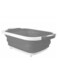 Generic Multi Functional Cutting Board And Folding Basket Grey/White 40X30X14cm