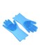 Generic - Magic Silicone Gloves With Wash Scrubber Blue 170g