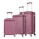 Senator Hard Case Suitcase Trolley Luggage Set of 3 For Unisex ABS Lightweight Travel Bag with 4 Spinner Wheels KH1065 Maroon