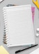 Lowha Spiral Notebook With 60 Sheets And Hard Paper Covers With Brush Painting Design, For Jotting Notes And Reminders, For Work, University, School