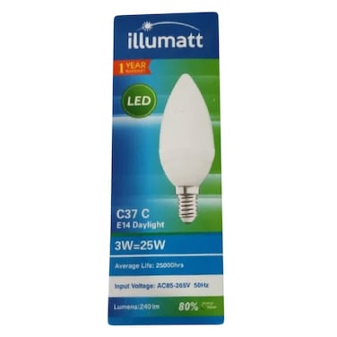 illuminate E14 LED Candle Bulb 3W Daylight 1 Piece