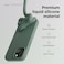 elago Liquid Silicone for iPhone 15 Plus case cover Full Body Protection, Shockproof, Slim, Anti-Scratch Soft Microfiber Lining - Midnight Green